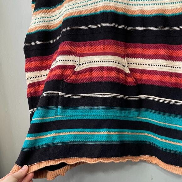 Striped V-Neck Sweater with Hood - Picture 4 of 10